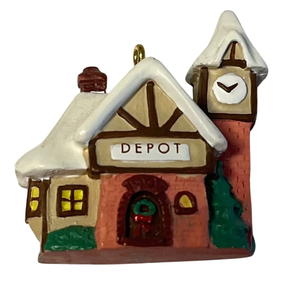 Hallmark Keepsake Ornament‎ 1997 Old English Village Depot Miniature QXM4242
